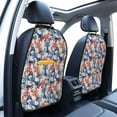 thumbnail image 3 of Fuzoiu Red Lobster Print 2 Pack Kick Mat Back Seat Protector With 3 Storage Pockets, Universal Car Seat Back Organizer For Kids Pets, Waterproof Backseat Protector For Most Car, 3 of 8