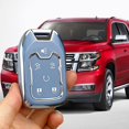thumbnail image 4 of Key Fob Cover Compatible with Chevrolet Silverado Suburban Tahoe GMC Yukon Yukon XL Terrain Acadia 2015-2020 5 Button TPU Keychain Case Holder Protector,Blue, 4 of 7