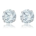thumbnail image 6 of AVORA 925 Sterling Silver 8mm Round Simulated Diamond CZ Stud Earrings, 6 of 6