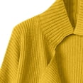 thumbnail image 6 of Lovskoo 2024 Long Cardigans for Women Trendy Solid Color Long Sleeve Lapel Knit Sweater Cardigan Coat Yellow, 6 of 8