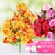 thumbnail image 1 of Flores artificiales, plantas artificiales, decoración con flores falsas, ramo de flores artificiales, 28 flores pequeñas, decoración de ingeniería para el hogar, exhibición de sala de estar, flores ar, 1 of 4