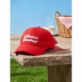 thumbnail image 4 of Leutsin It's a Bad Day to Be a Hotdog Hat, Women's Americana Baseball Hat, Funny Trucker Hat Vintage Adjustable Embroidery Baseball Caps Snapback Hat for Women Gifts, White Red, 4 of 7