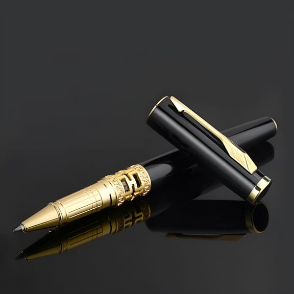 CCOCC Luxury Metal Ballpoint Pen Sculpture Pattern Roller Pen Office Stationary 0.7mm Business Writing Customized Name Text Logo Gift