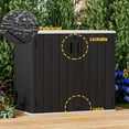 thumbnail image 6 of OFFIGAM 37CuFt Horizontal Resin Storage Shed Black White Lockable Waterproof with 4 Black Shelves 51.57x27.56x44.88in, 6 of 7