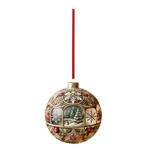 YHAICO 10PC Christmas Decorations Christmas Tree Decoration Bundle Christmas Ball 2D Flat Acrylic Pendant Christmas Tree Decoration Christmas Decorations Layout Scene Accessories