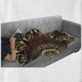 thumbnail image 6 of Mandala Soft Flannel Fleece Throw Blanket, Vintage Cosmos Pattern Swirled Floral Leaves Artwork, Cozy Plush for Indoor and Outdoor Use, 50" x 70", Burgundy Yellow, by Ambesonne, 6 of 6