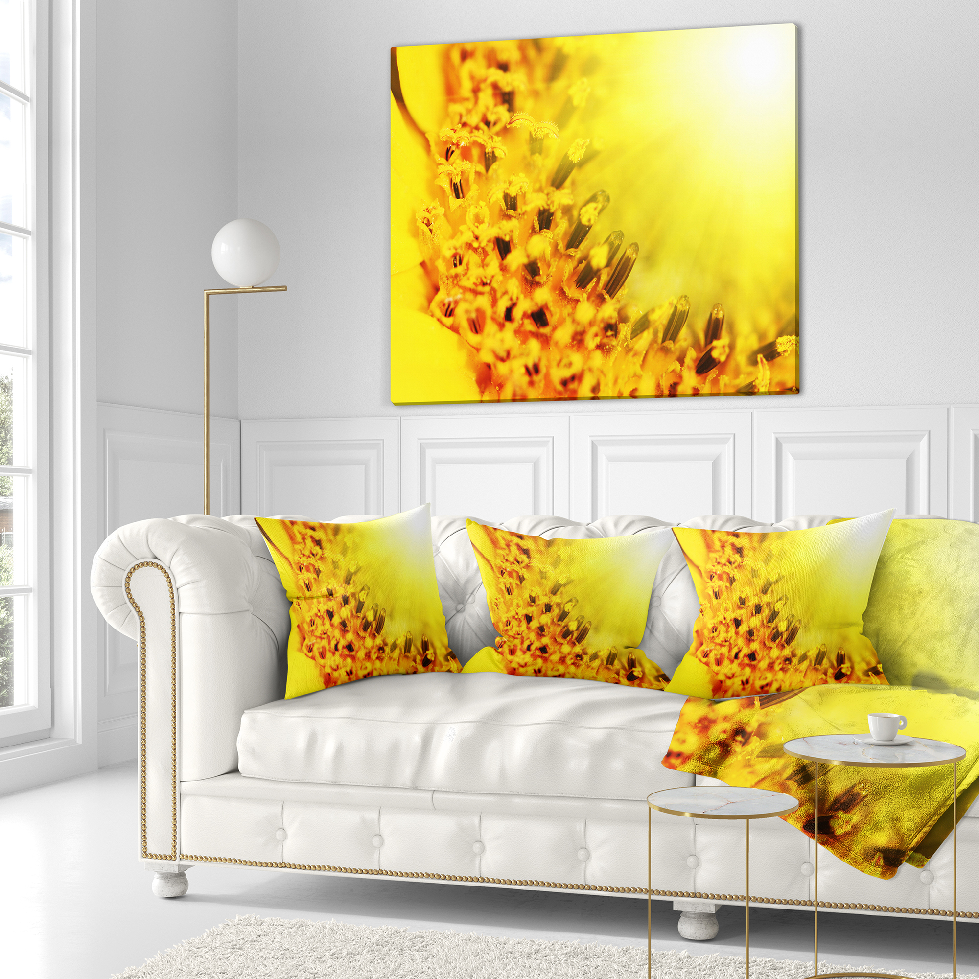 Americanflat 18x18 Throw Pillow Yellow Coral I By Pi Creative Art : Target