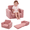 Pink, variant on YLHO Kids Sofa Chair, 2-in-1 Sherpa Foam Toddler Couch Sleeper, Fold Out for Bedroom, Beige