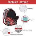 thumbnail image 4 of Durable Lightweight Laptop Daypack with Hawaii Tropical Wind Palm Leaves Design: Perfect Gift for Students, Large Capacity Bookbag for High School & College, Ideal for Campus Commute and Travel, 4 of 6