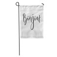 thumbnail image 1 of JSDART Paris Bonjour Sign Hello Lettering Simple Quote Pattern Artistic Brush Garden Flag Decorative Flag House Banner 28x40 inch, 1 of 2