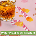 ADECORIVY Pink Gingerbread Man Candy Cane Picnic Table Cover with Bench ...