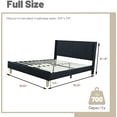 thumbnail image 2 of AGARTT Upholstered Platform Bed Frame Full Size with Headboard and Footboard/Wooden Slats Support/No Box Spring Needed/Easy Assembly,Black Linen, 2 of 12