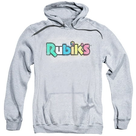 - Rubik'S Cube/Old School Print Adult Pull Over Hoodie Heather Rbk104