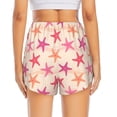 thumbnail image 2 of Lsque Starfish Printed Women's Running Shorts with Liner Pockets,Elastic Quick Dry Workout Athletic Gym Yoga Shorts,Womens High Waist Shorts-X-Large, 2 of 9