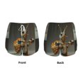 thumbnail image 3 of Rateoe Surreal Weightlifting Snail Printed 2 in 1 Women's Workout Shorts for Athletic Gym Running Shorts with Phone Pockets-Large, 3 of 7