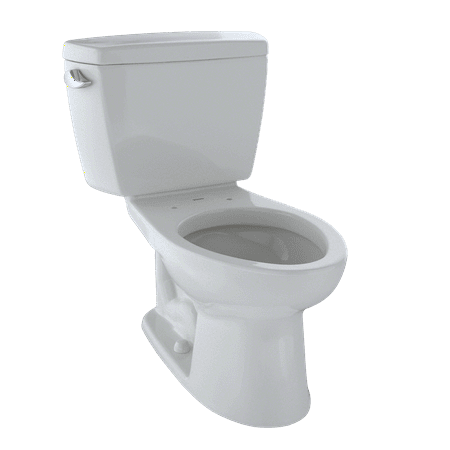 TOTO® Eco Drake® Two-Piece Elongated 1.28 GPF Toilet, Colonial White - (Best Toto Toilet Reviews)