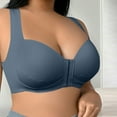 thumbnail image 4 of Elvqul Womens Full Coverage Bras Bra Front Closure Plus Size Blue Bras for Juniors Everyday, 4 of 5