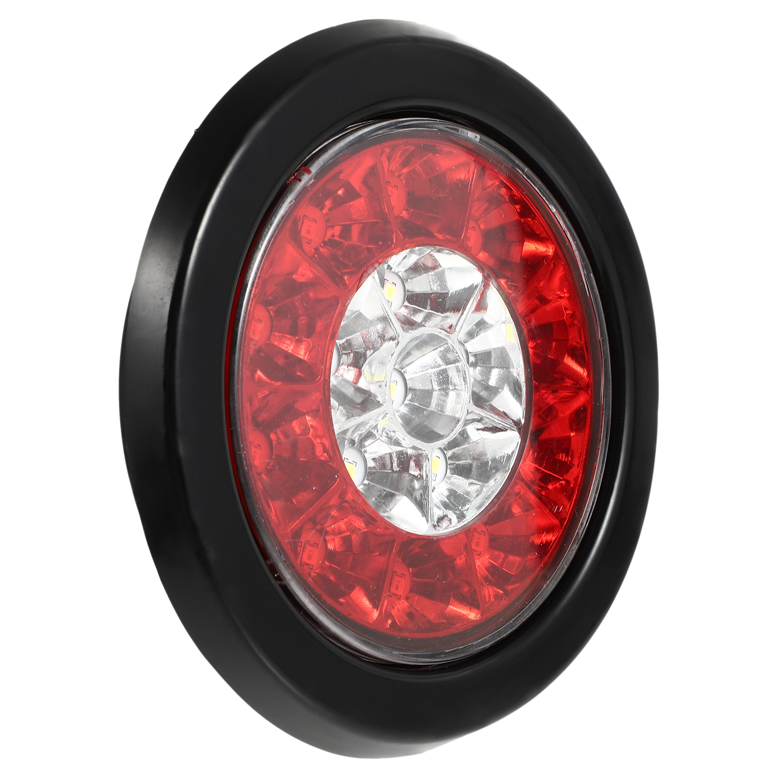 Round LED Trailer Tail Lights 16 LED Tail Lights Rubber Ring Truck Tail