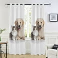 thumbnail image 5 of Cat and Dog Blackout Curtain Panels Drapes Privacy Assured with Light Filtering Curtains for Living room Bedroom Bathroom Window, 5 of 6