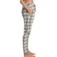 thumbnail image 2 of Just Love Women Pajama Pants Sleepwear Joggers (Grey White Plaid, Large), 2 of 3