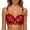 A-Red219, variant on Womens Push Up Bras Bow Straps Half Cup Hollow Scalloped Lace Everyday Bras Underwire Wedding Party Bras