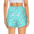 thumbnail image 2 of Lsque Seashell And Starfish Printed Women's Running Shorts with Liner Pockets,Elastic Quick Dry Workout Athletic Gym Yoga Shorts,Womens High Waist Shorts-Small, 2 of 9