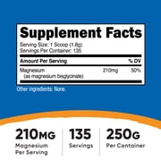 Nutricost Magnesium Glycinate Powder (250 Grams) Unflavored Supplement