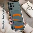 thumbnail image 6 of Wrist Strap Case Compatible Galaxy S23 Ultra Stand Case for Women Men,Ultra-Thin Hard Shockproof PC + PU Leather Wristband Cover Phone Case for Samsung Galaxy S23 Ultra Case with Kickstand Green, 6 of 12