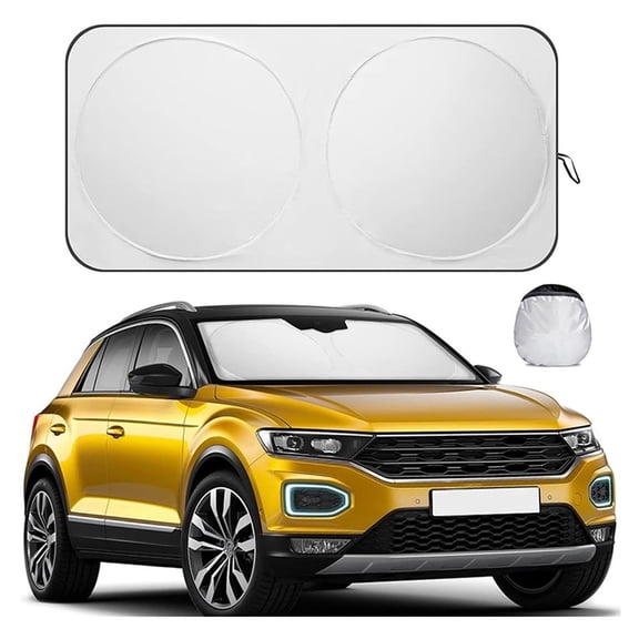 UHIAGREE Car Windshield Sun Shade,59'' x 27.5'' Foldable Sun Visor for Car Windshiel,Universal