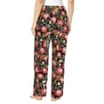 thumbnail image 6 of Pajama Pants Women, Watercolor Red Wildflowers Sweatpants Soft Sleep Lounge Pants, Casual PJ Bottoms Pants with Pockets, 6 of 7