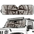 thumbnail image 2 of Uorisanigo Compass Print Windshield Sun Shade Sunshade for Jeep JK JKU JL JLU 1997-2023 and Compatible with Gladiator JT 2020-2023 Heat Shield Car Sun Visor Mat Blocks UV Rays, 2 of 7