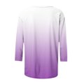 thumbnail image 6 of Bovxnpu 3/4 Length Sleeve Womens Tops, Casual Tunic Tops for Women Loose Dressy, Women's Printed Button 3/4 Sleeve T-shirt Comfortable And Casual Loose Top XL, 6 of 6