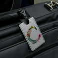thumbnail image 4 of Letter C Floral Monogram Initial Rectangle Leather Luggage Card Suitcase Carry-On ID Tag, 4 of 8