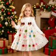 thumbnail image 6 of Splozh Birthday Dress for Girls Fashion Toddler Baby Girls Christmas Cute Pom Pom Tree Tutu Dress,White,1-2 Years, 6 of 9