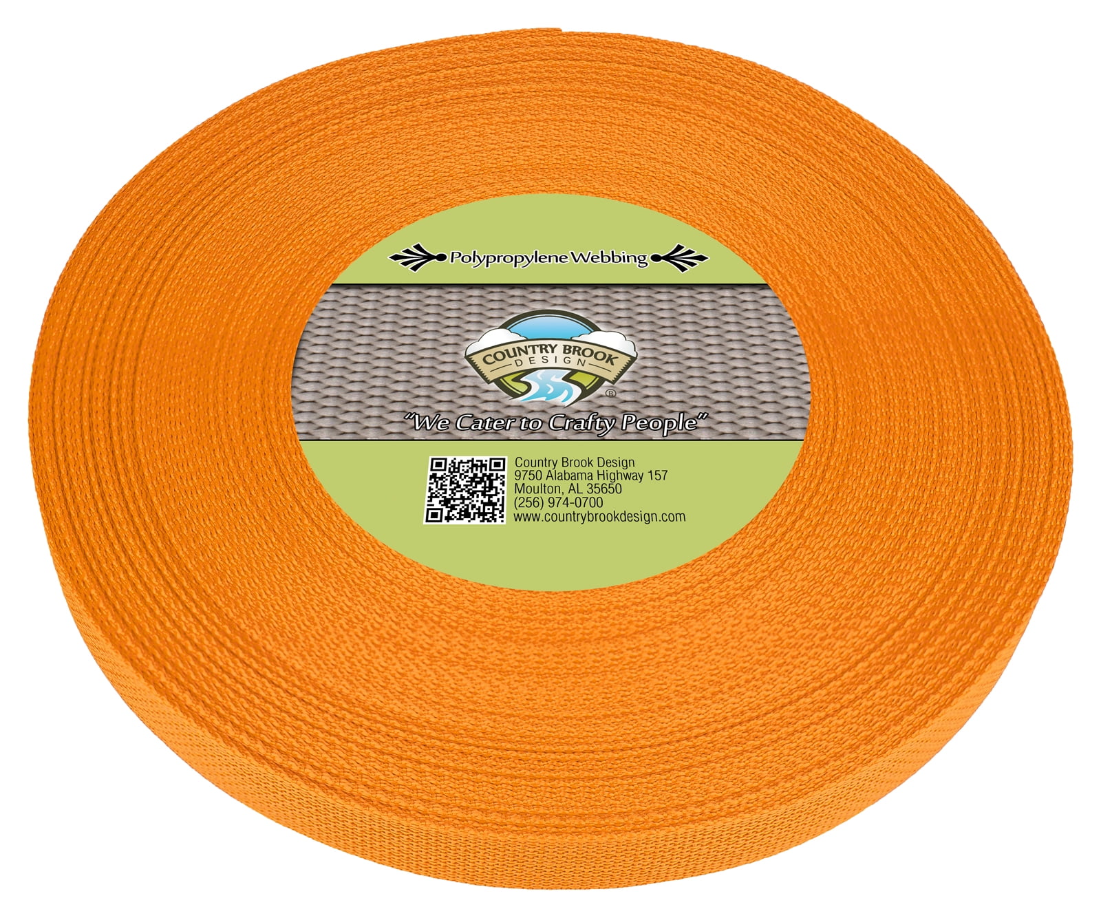 Country Brook Design White Polypropylene 1//2 Inch Webbing