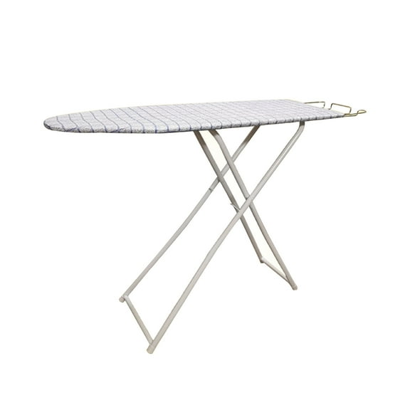 TidBay Ironing Board, Full-Size Foldable Ironing Board, Foldable Household Ironing Board, Extended Ironing Board Outside with Heat-Resistant Cover (42 inch, Blue Plaid Pattern)