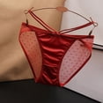 thumbnail image 2 of Braguitas de encaje de cintura baja para mujer - Ropa interior de algodón de color liso, sin aros, ajuste cómodo, para el día a día/el trabajo (M-XL), 2 of 3
