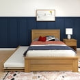 thumbnail image 2 of Max & Lily Full Size Bed Frame with Trundle, Solid Wood Platform Bed, Pecan, 2 of 7