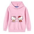 thumbnail image 4 of Hello Kitty nueva primavera otoño suéter con capucha de algodón para niños niñas moda pulóver Tops niños bebé Casual sudaderas deportivas, 4 of 5