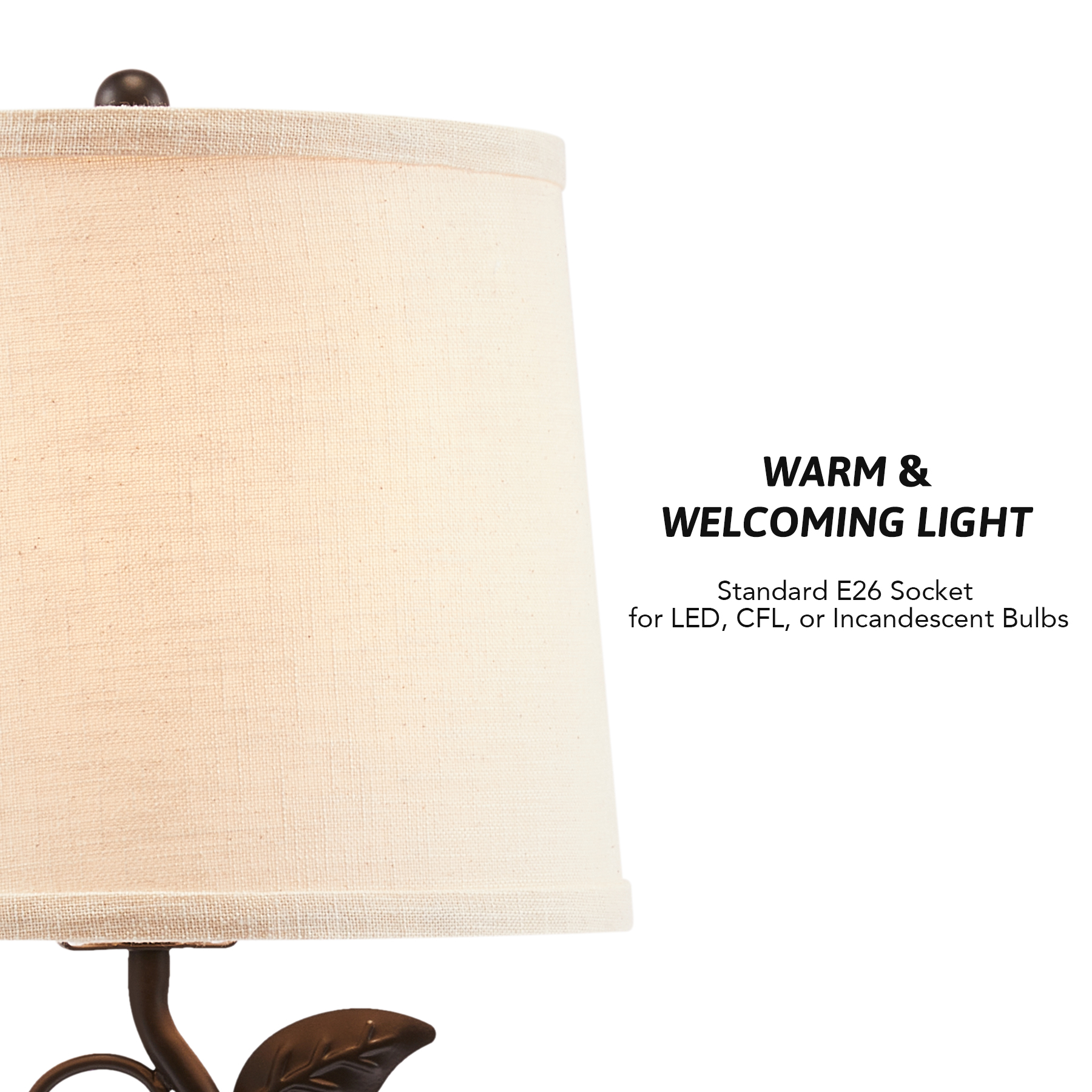 19" Desk Lamp for Home Office Rustic Bedside Lamp Living Room Table Lamp