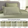 thumbnail image 4 of Superior Basketweave 3 Piece Decorative Cotton Bedspread, Lightweight Bedding Set, Full Size, Sage, 4 of 10