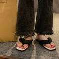 thumbnail image 5 of RotHome Womens Sandals Platform Flip Flops Dressy Comfy Open Round Toe Stone Slip on Flats Casual Summer Beach Vacation Slide Thong Sandals Wedge Heel Party, 5 of 8