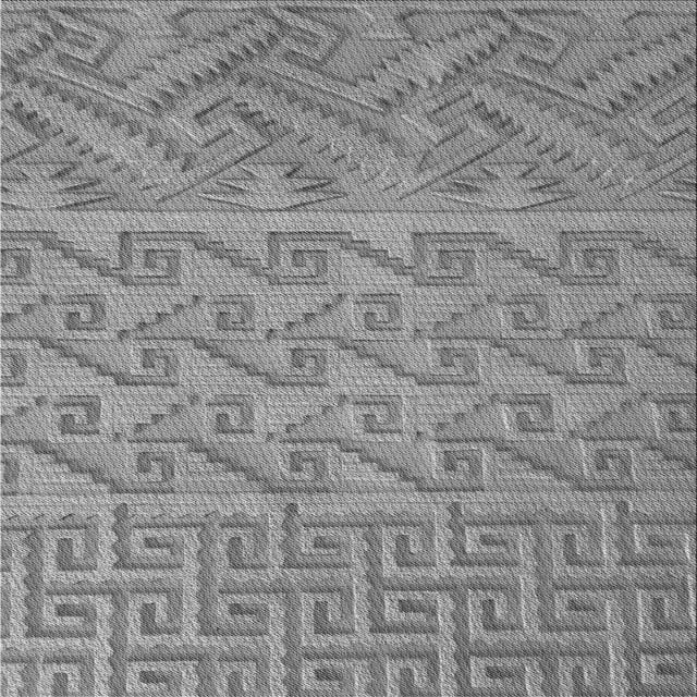 Ahgly Tapis d'Intérieur Lavable en Machine Carré Transitionnel Gris Fumé, 7 Pieds Carré