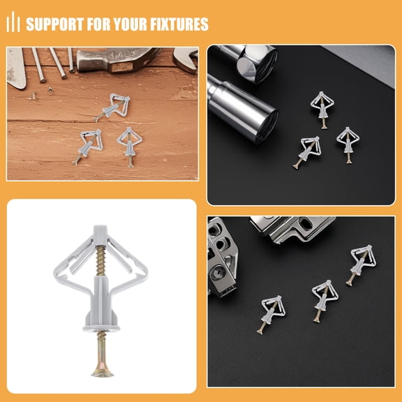 50 Sets Heavy Duty Drywall Anchors Kit with Butterfly Hollow Wall Mount Anchors and Screws for Secure Wall Hanging