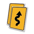 thumbnail image 1 of Winding Road Right (24" X 36") 4mm Corrugated Plastic Panel, Graphics Applied To 1 Side (Pk of 2), 1 of 4