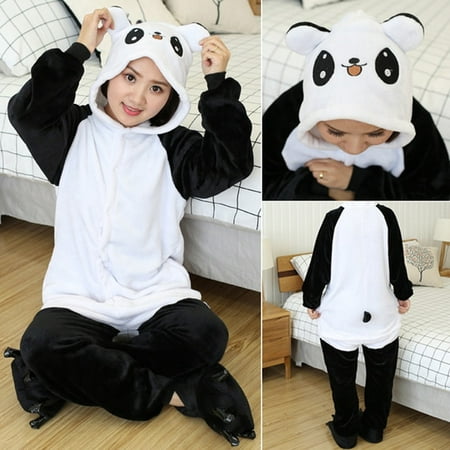 

CoCopeanut Kigurumi Unicorn One Piece Panda Pajamas Adult Animal Cartoon Cat Onesies Women Men Couple Winter Pajamas Suit Flannel Sleepwear