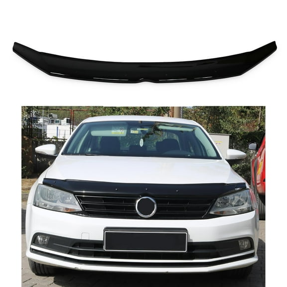 BMY Hood Deflector / Front Bug Shield Compatible for Volkswagen Jetta 2011-2018 Hood Guard Bonnet Protector