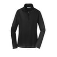 thumbnail image 5 of Port Authority Ladies Pinpoint Mesh 1/2 Zip -M (Black), 5 of 6