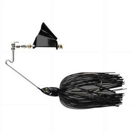 UPC: 0843459017171 | Jackall JGARG38-MBLK 0.375 in. Midngt Black Gargle Buzzbait Fishing Lure