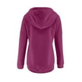 thumbnail image 4 of Xcmzpl Hoodies for Women Basic Solid Color Hooded Sweatshirt Athletic Pullover Tops Workout Long Sleeve Shirts Fall Clothes, 4 of 7